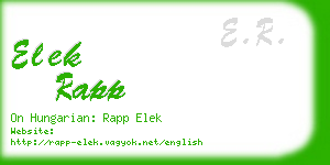 elek rapp business card